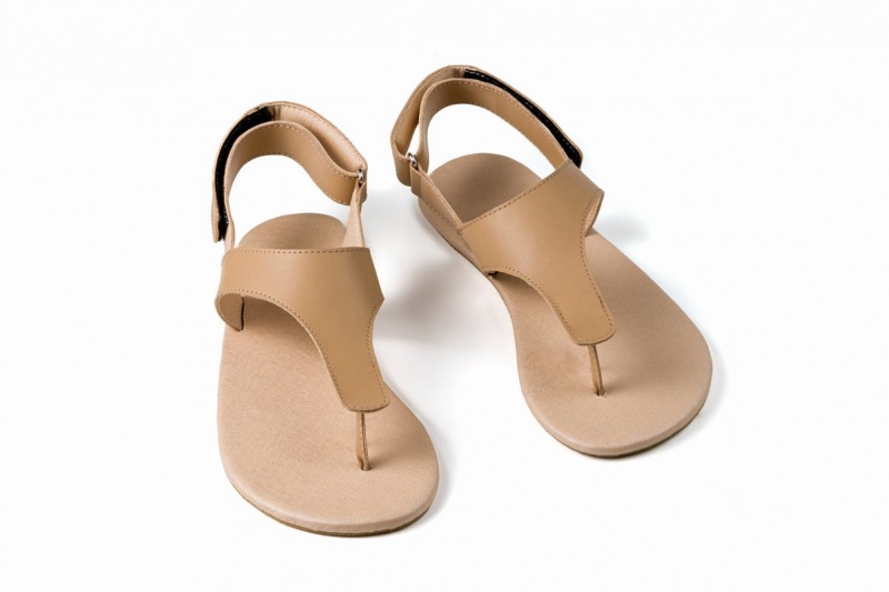 Ahinsa Simple Barefoot Women's Sandals Beige | NPZ4881TY