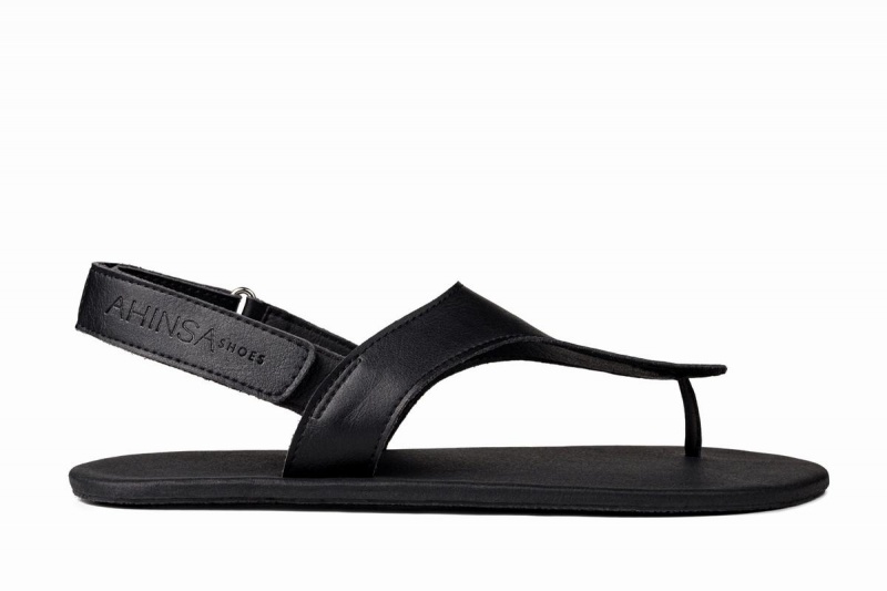 Ahinsa Simple Barefoot Women\'s Sandals Black | SQF2934BV