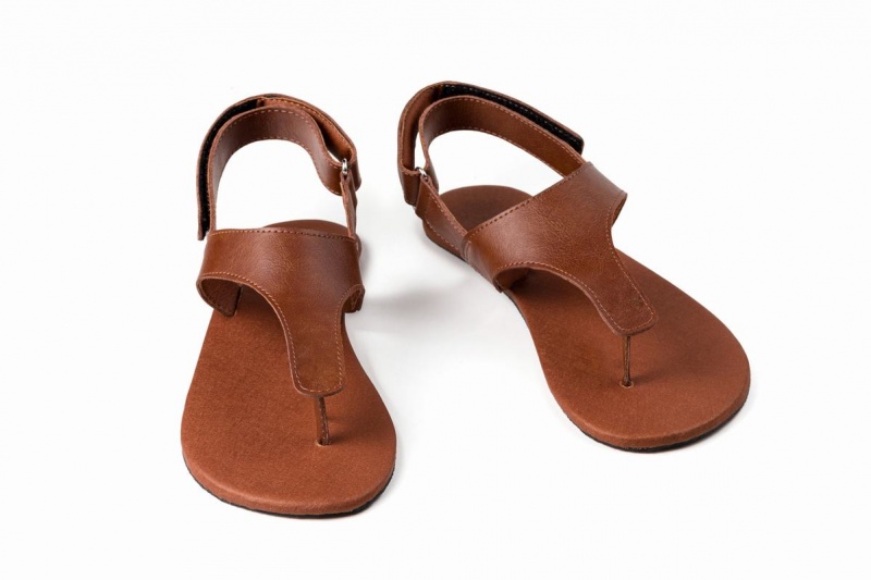 Ahinsa Simple Barefoot Women's Sandals Brown | SEZ1382HQ