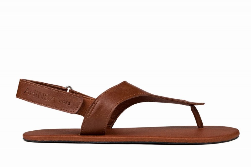 Ahinsa Simple Barefoot Women\'s Sandals Brown | SEZ1382HQ